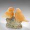 Small Vintage Japanese Yellow Onyx Lovebird Ornament, 1940s, Image 8