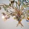 Mid-Century Italian Tole and Flower Chandelier, Image 11