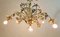 Mid-Century Italian Tole and Flower Chandelier 9