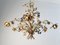 Mid-Century Italian Tole and Flower Chandelier, Image 8