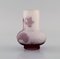 20th Century Antique Frosted and Purple Art Glass Vase by Emile Gallé, Image 2
