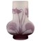 20th Century Antique Frosted and Purple Art Glass Vase by Emile Gallé 1