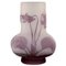 20th Century Antique Frosted and Purple Art Glass Vase by Emile Gallé, Image 1