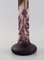 20th Century Antique Frosted and Purple Art Glass Vase by Emile Gallé, Image 4