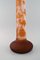 Colossal Antique Frosted and Orange Art Glass Vase by Emile Gallé 4