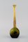 20th Century Antique Yellow and Dark Art Glass Vase by Emile Gallé 3