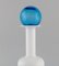 White Mouth-Blown Art Glass Vase Bottle by Otto Brauer for Holmegaar, Image 3