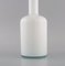 White Mouth-Blown Art Glass Vase Bottle by Otto Brauer for Holmegaar 4