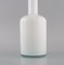 White Mouth-Blown Art Glass Vase Bottle by Otto Brauer for Holmegaar, Image 4