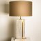 Travertine Table Lamp with New Shade by Camille Breesch 9