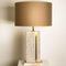 Travertine Table Lamp with New Shade by Camille Breesch, Image 9