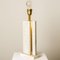 Travertine Table Lamp with New Shade by Camille Breesch 4