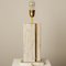 Travertine Table Lamp with New Shade by Camille Breesch 11