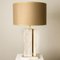 Travertine Table Lamp with New Shade by Camille Breesch 3