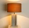 Travertine Table Lamp with New Shade by Camille Breesch 10