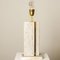 Travertine Table Lamp with New Shade by Camille Breesch 7