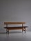 Oak & Natural Leather Model 3171 Bench by Børge Mogensen for Fredericia, Denmark, 1950s, Image 4