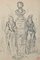 Alfred Grevin, La estatua y las mujeres, dibujo original, finales del siglo XIX, Imagen 1