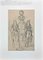 Alfred Grevin, The Statue and Women, Original Drawing, Late 19th-Century 2