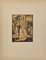 Fernand Simeon, The Romance, Gravure sur Bois Originale, Début du 20ème Siècle 1