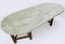 Ovaler Esstisch von Charles Kreglinger mit Celadon Green Marmorplatte und Stahl 9