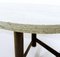 Oval Dining Table by Charles Kreglinger with Celadon Green Marble Top and Steel 6
