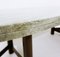 Oval Dining Table by Charles Kreglinger with Celadon Green Marble Top and Steel 5