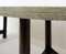 Oval Dining Table by Charles Kreglinger with Celadon Green Marble Top and Steel 7
