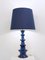 Mid-Century Modern Blue Ceramic Table and Floor Lamp, Germany, 1960s 2