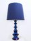 Mid-Century Modern Blue Ceramic Table and Floor Lamp, Germany, 1960s 6