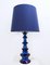 Moderne blaue Mid-Century Tisch- und Stehlampe aus Keramik, Deutschland, 1960er 6