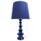 Mid-Century Modern Blue Ceramic Table and Floor Lamp, Germany, 1960s 1
