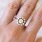 18k White Gold Vintage Daisy Ring with Diamonds 1 ctw, 1960s 8