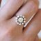 18k White Gold Vintage Daisy Ring with Diamonds 1 ctw, 1960s 2