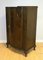 Art Deco Walnut Lady's Wardrobe on Cabriole Legs with Single Door from CWS 6