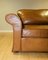 Tan Leather Armchair on Scroll Arms & Wooden Feet 8