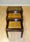 Mahogany Campaign Nesting Tables with Leather Tops from Bevan Funnell, Set of 3 4