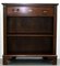Sheraton Revival Style Mahogany Low Open Bookcase Shelf with a Single Drawer 6