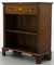 Sheraton Revival Style Mahogany Low Open Bookcase Shelf with a Single Drawer 3