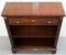 Sheraton Revival Style Mahogany Low Open Bookcase Shelf with a Single Drawer 4