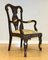 20th Century Carved Elephant Open Armchair with Brown Frame and Back Splat 4