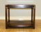 Mahogany Campaign Side Table with Brass Inset on Top & Single Shelf from Kennedy 5