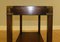 Mahogany Campaign Side Table with Brass Inset on Top & Single Shelf from Kennedy 8