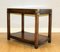 Mahogany Campaign Side Table with Brass Inset on Top & Single Shelf from Kennedy 1