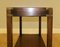 Mahogany Campaign Side Table with Brass Inset on Top & Single Shelf from Kennedy 7