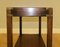 Mahogany Campaign Side Table with Brass Inset on Top & Single Shelf from Kennedy, Image 7