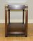 Mahogany Campaign Side Table with Brass Inset on Top & Single Shelf from Kennedy 3