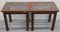 Late 20th Century Chinese Hardwood Side Tables with Glass Tops, Set of 2, Image 5