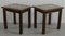 Late 20th Century Chinese Hardwood Side Tables with Glass Tops, Set of 2, Image 3
