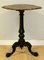 Victorian Burr Walnut Tripod Side Table with Scalloped Edge, 1860s 2